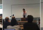 Pavlina Tcherneva durante il seminario "Eurozone in Crisis" all’Università di Bergamo