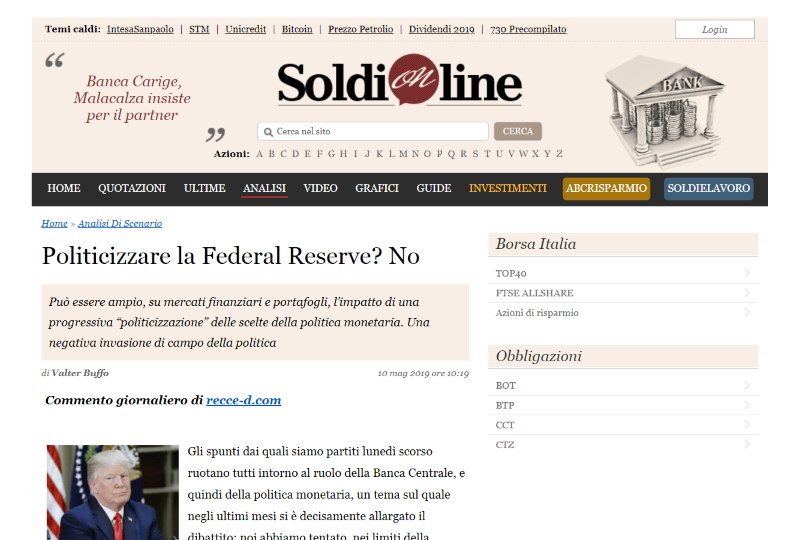Politicizzare la Federal Reserve? No