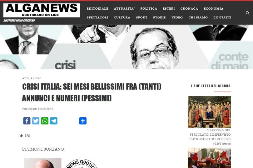 Crisi Italia: sei mesi bellissimi fra (tanti) annunci e numeri (pessimi)