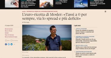 L'euro-ricetta di Mosler: «Tassi a 0 per sempre, via lo spread e più deficit»
