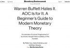 Warren Buffett la odia. Alexandria Ocasio-Cortez la supporta. Una guida per principianti alla Teoria della Moneta Moderna
