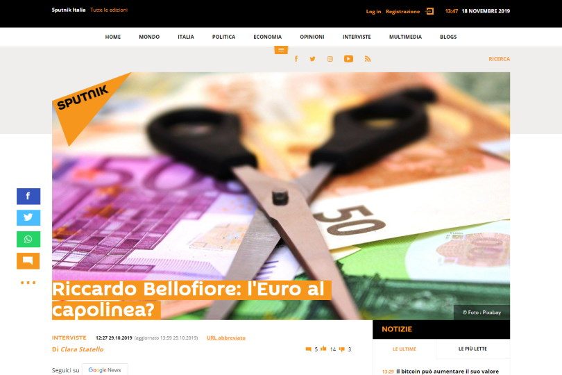 Riccardo Bellofiore: l'Euro al capolinea?