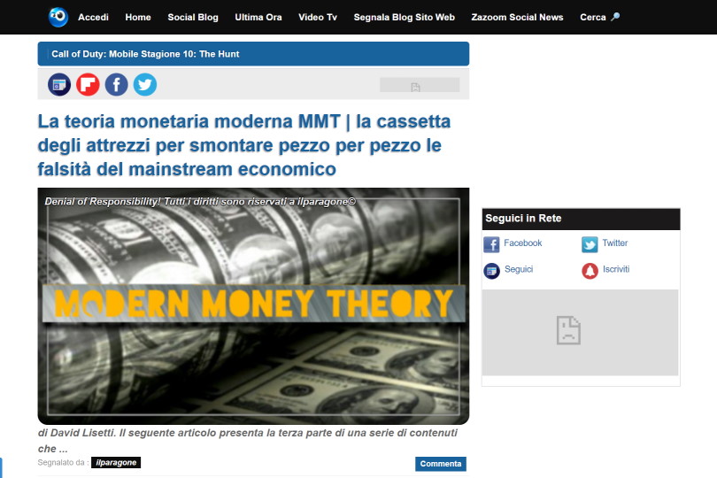 La teoria monetaria moderna MMT | la cassetta degli attrezzi per smontare pezzo per pezzo le falsità del mainstream economico