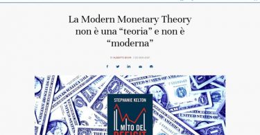 La Modern Monetary Theory non è una "teoria" e non è "moderna"