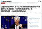 Lagarde esclude la cancellazione dei debiti, ecco perché fa bene a resistere alle sirene di economisti ed Europarlamento